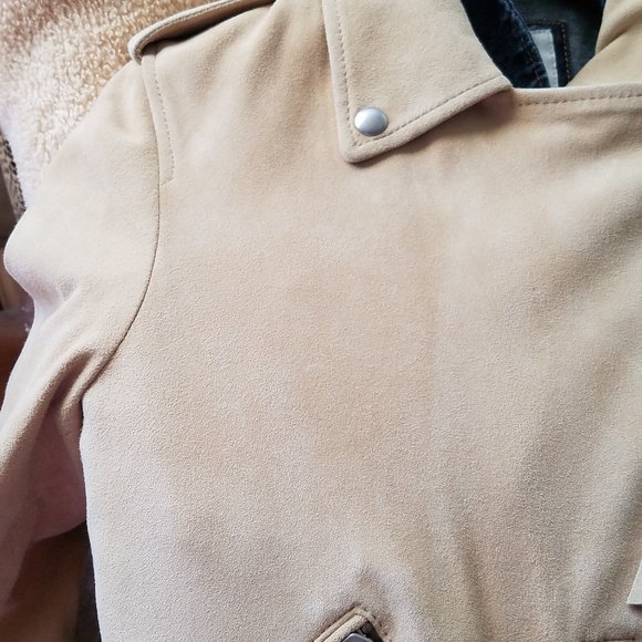 NWT All Saints Balfern leather biker jacket US 4 - Picture 15 of 16